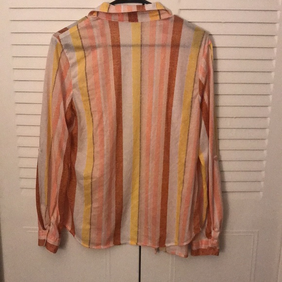 Love potion stripe long sleeve button up size medium - Picture 3 of 3